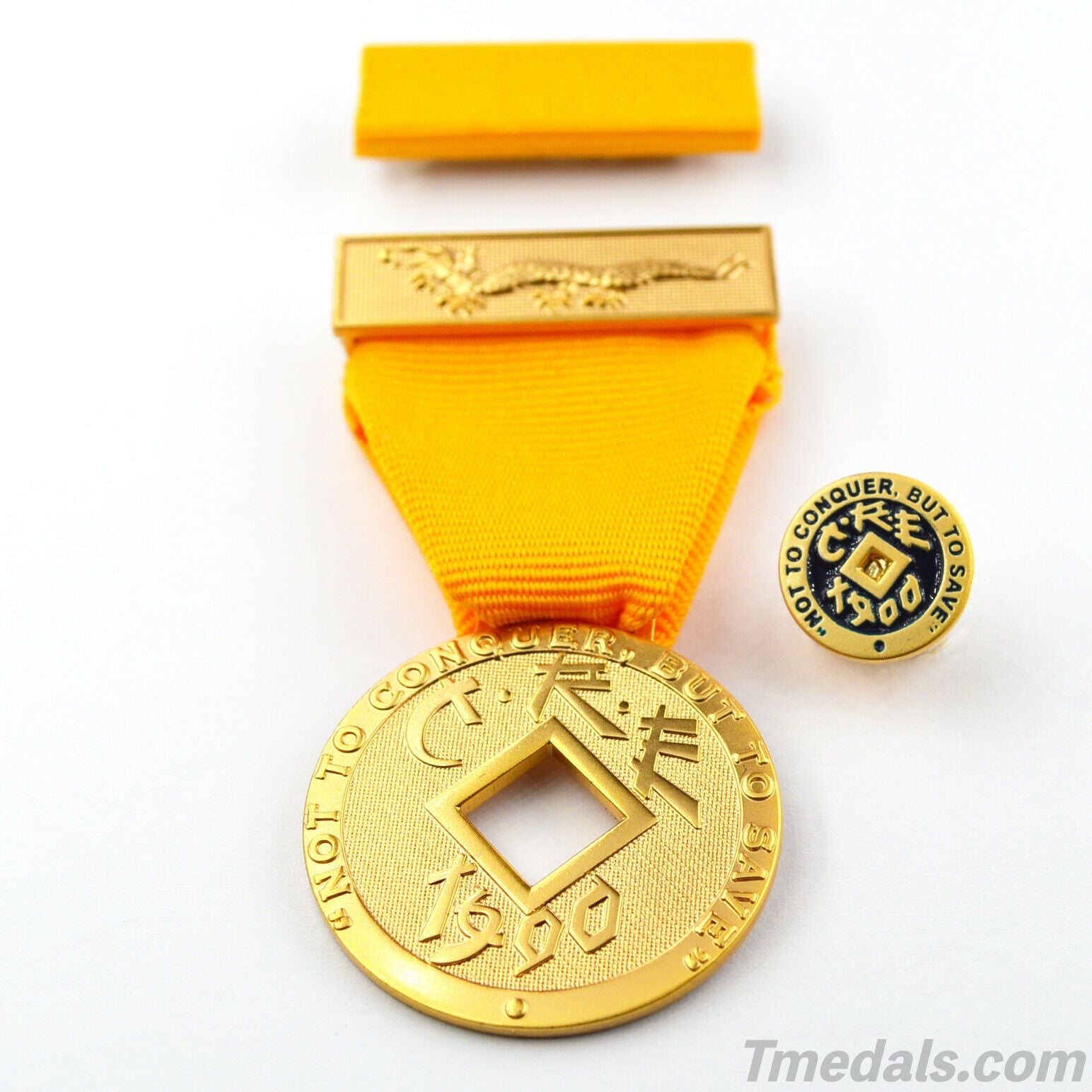 U.S. imperial Order of the Dragon Medal Chinese 1900 C.R.E U.S. Type 1 detail view 6