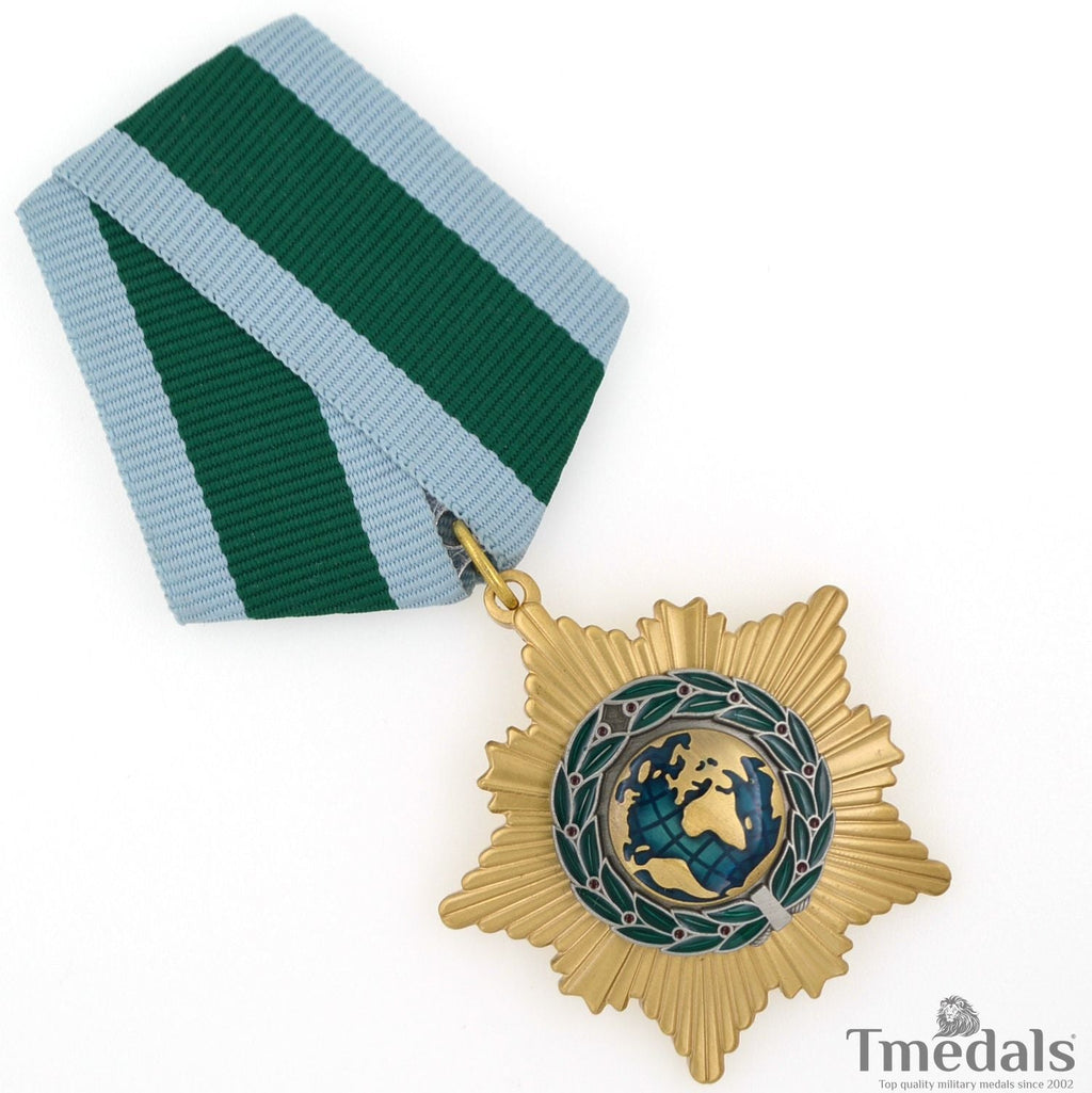 Russia – Order of Friendship Medal Badge – Brass detail view 7