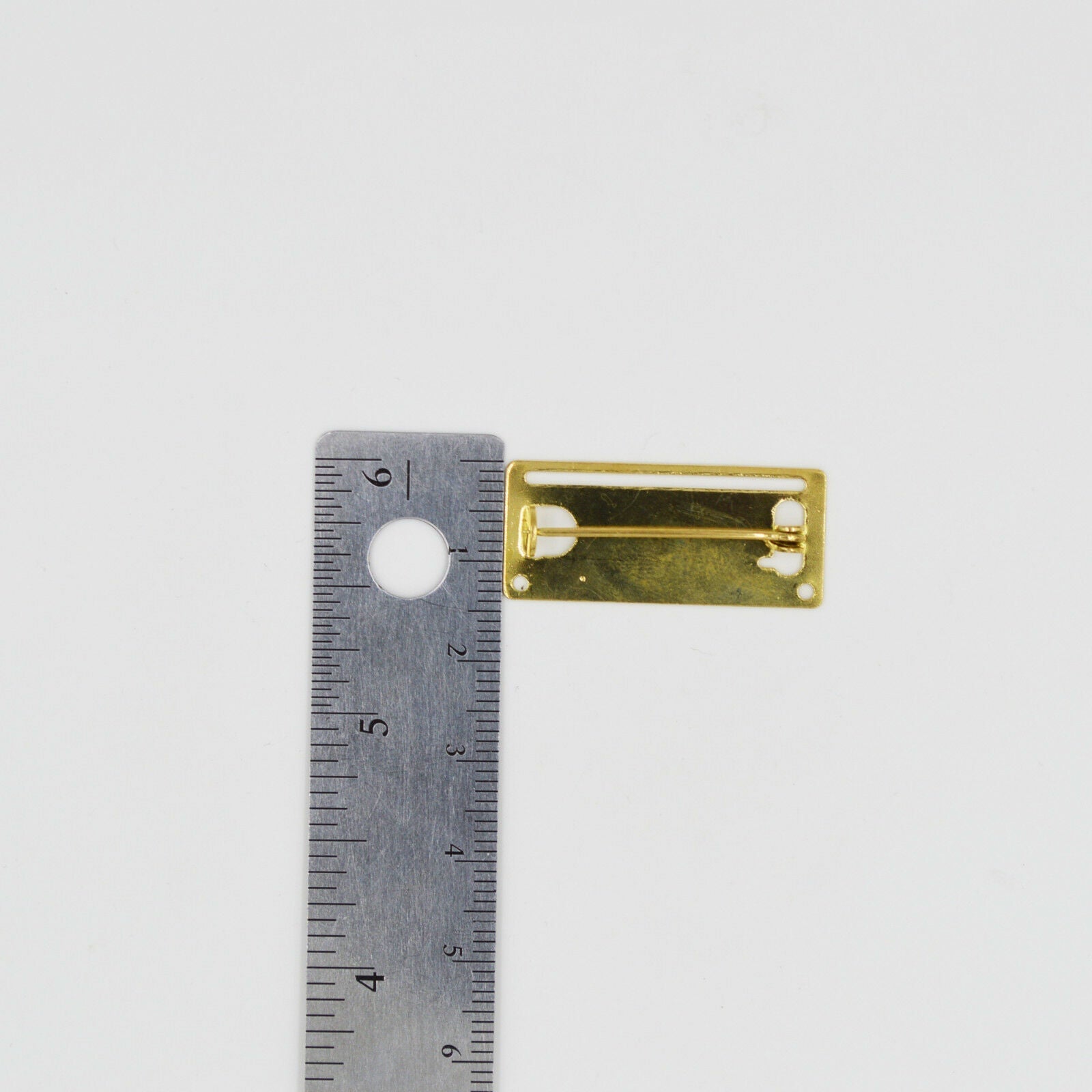 1x Medal Ribbon Mounting Bar – 1-Space Brooch Pin – Fits 32 – 34 mm Full-Size Ribbon – Brass detail view 7