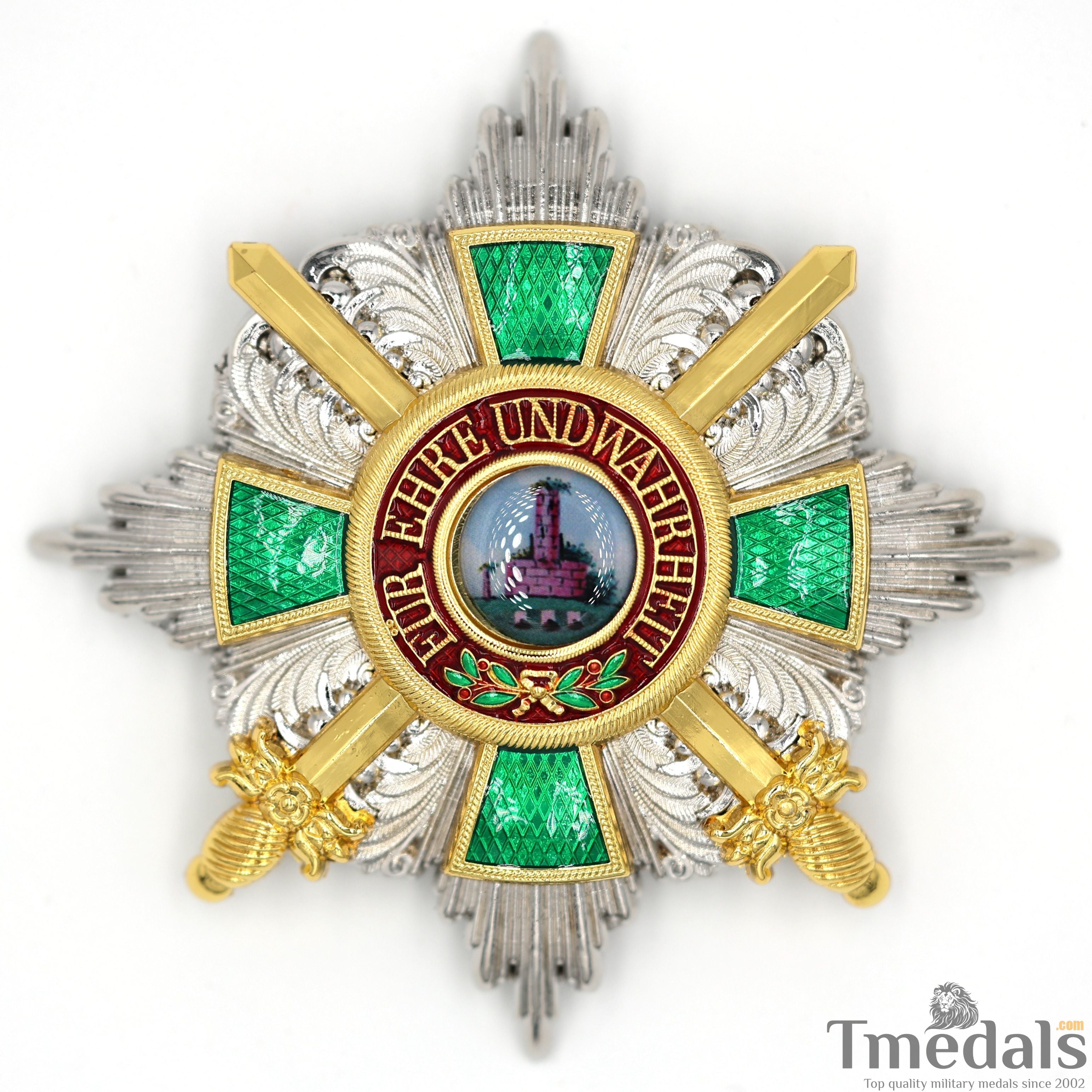 German Order of the Zähringer Lion – Commander Breast Star with Swords detail view 6