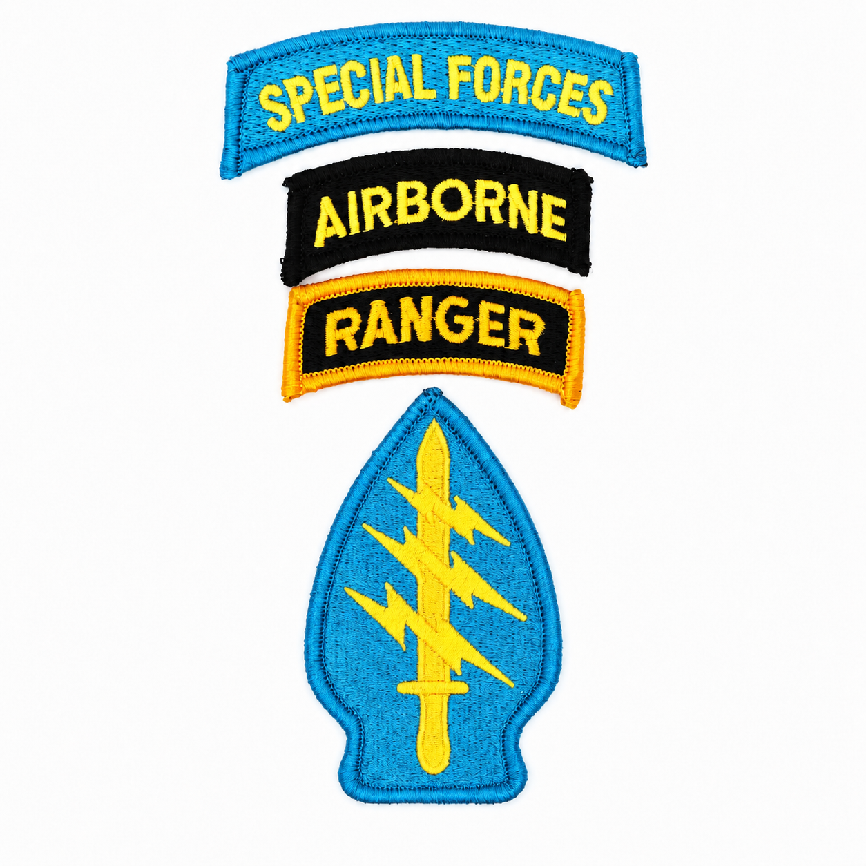 U.S. Army Special Forces Patch Set – Airborne & Ranger Embroidered Iron-On Set reproduction