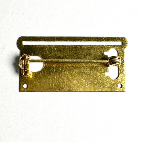 10× Medal Ribbon Mounting Bars – 1-Space Brooch Pin – Fits 30 – 34 mm Ribbons – Brass