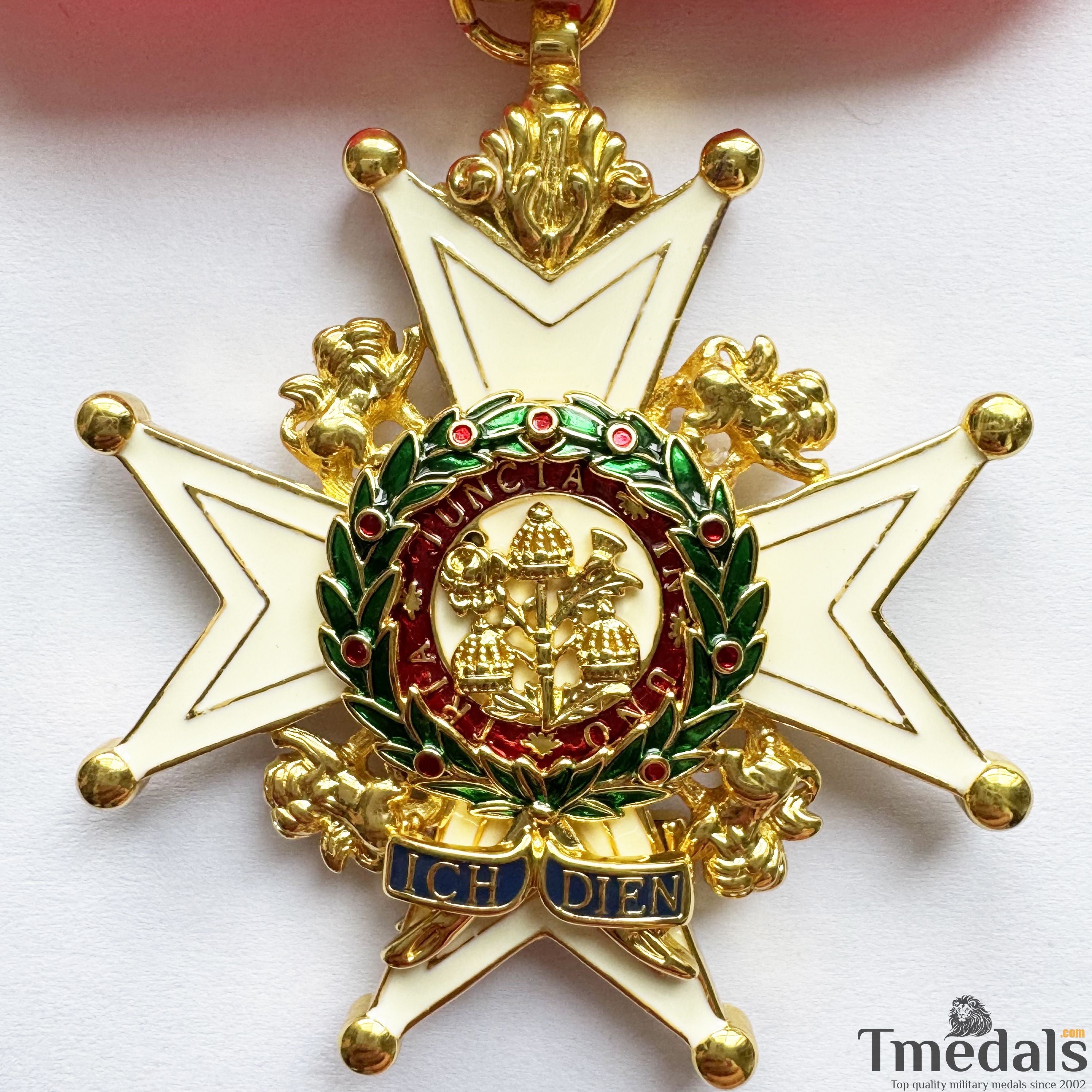 UK Order of the Bath Knight Commander Class Great Britain Medal neck ribbon detail view 8