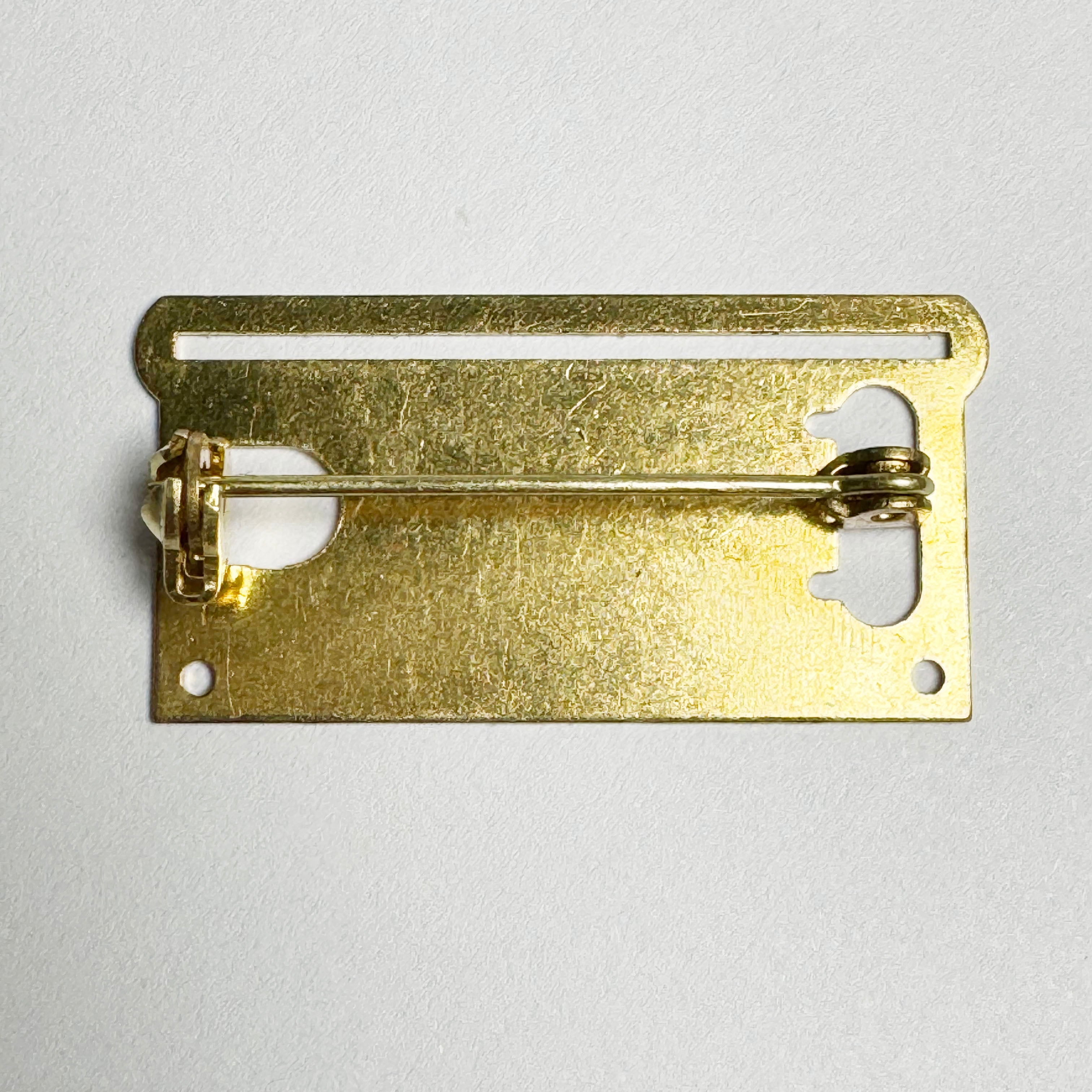 10× Medal Ribbon Mounting Bars – 1-Space Brooch Pin – Fits 30 – 34 mm Ribbons – Brass detail view 6
