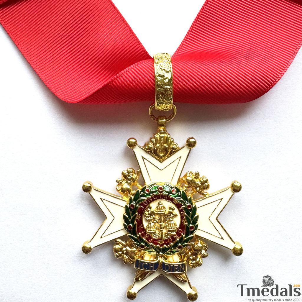 UK Order of the Bath Knight Commander Class Great Britain Medal neck ribbon detail view 9