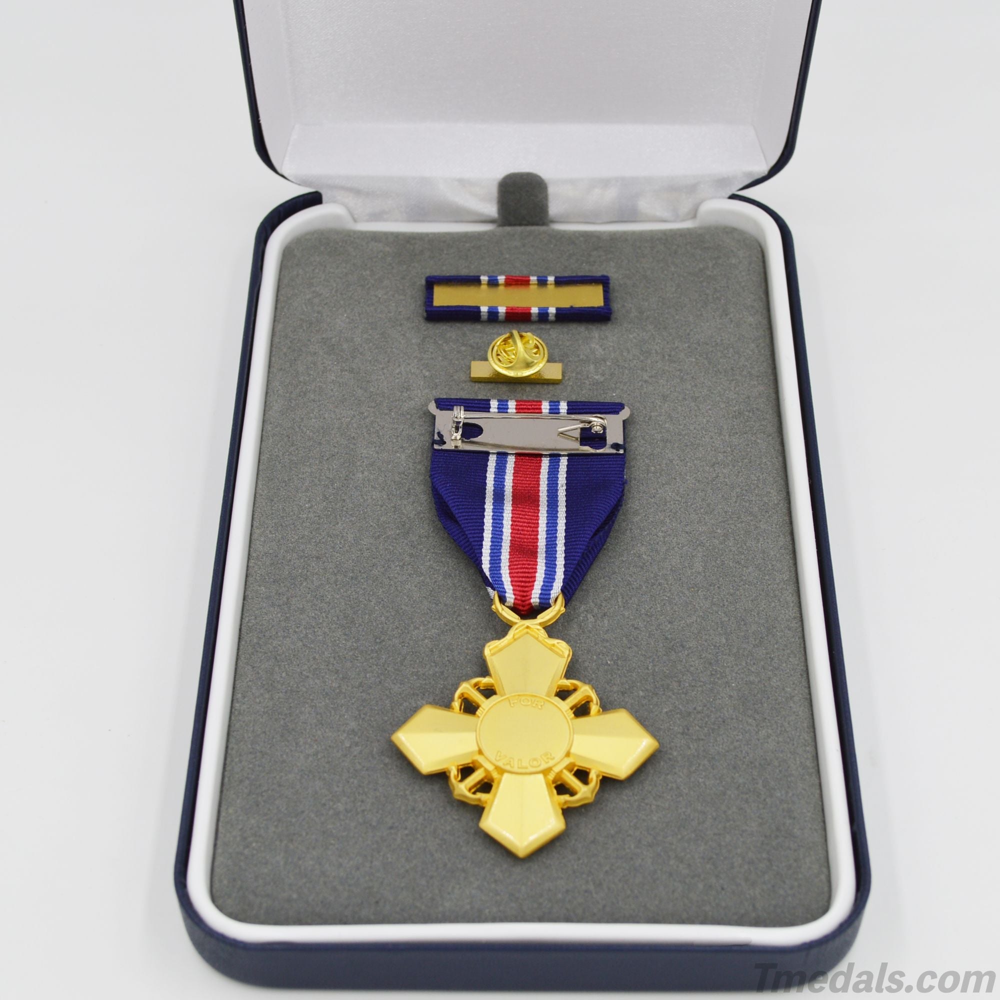 U.S. Coast Guard Cross – Full-Size with Ribbon Bar, Lapel Pin & Case detail view 4