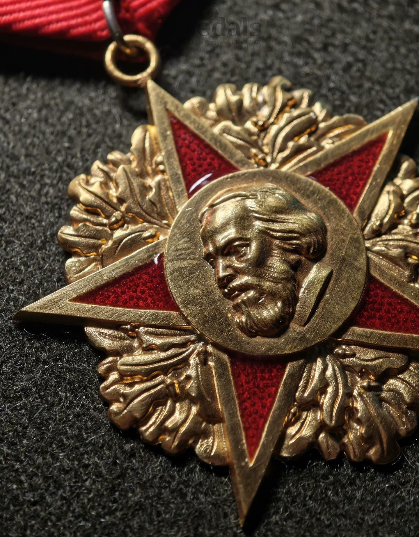 Order of Karl Marx - East Germany DDR Medal - 930 Silver detail view 3