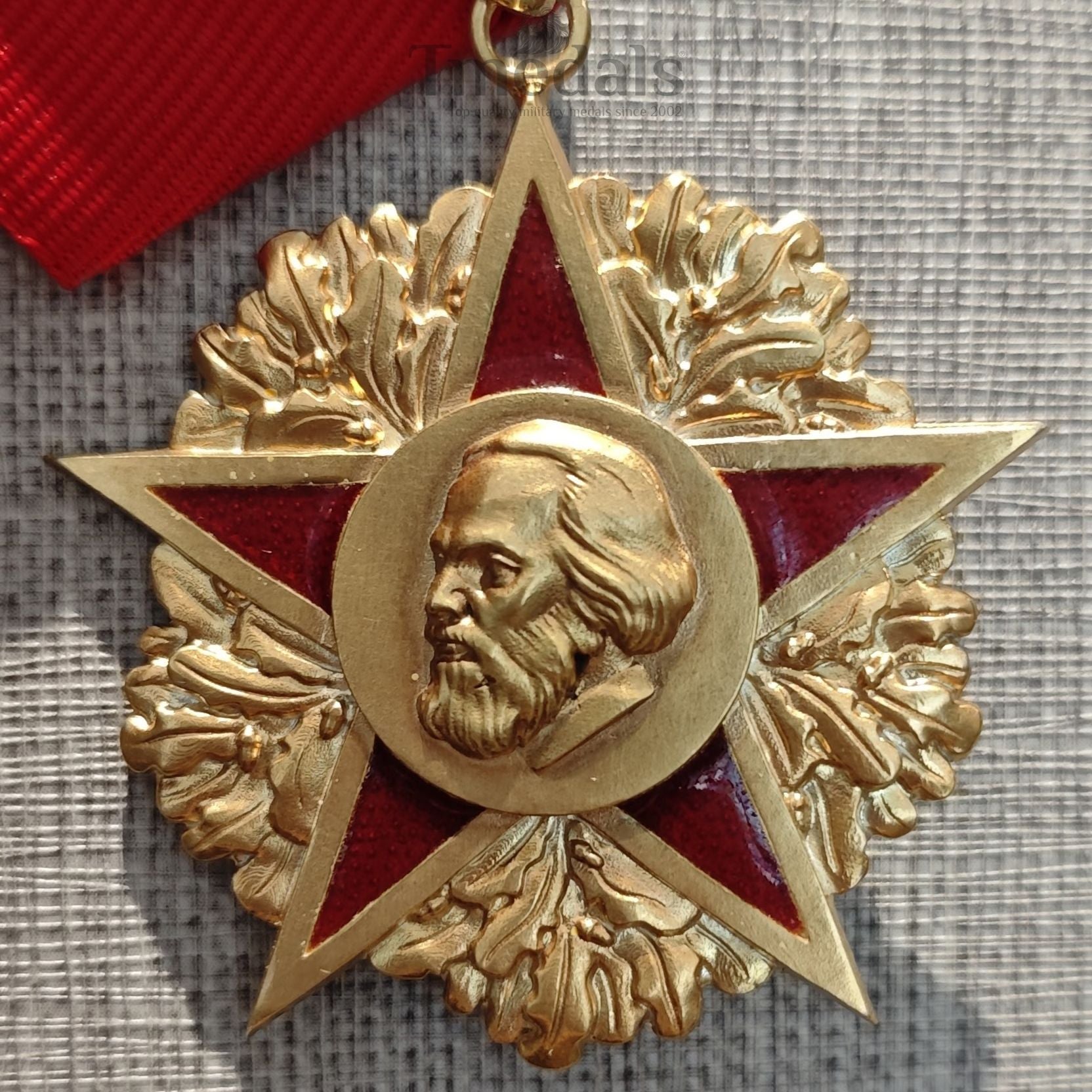 Order of Karl Marx - East Germany DDR Medal - 930 Silver detail view 4