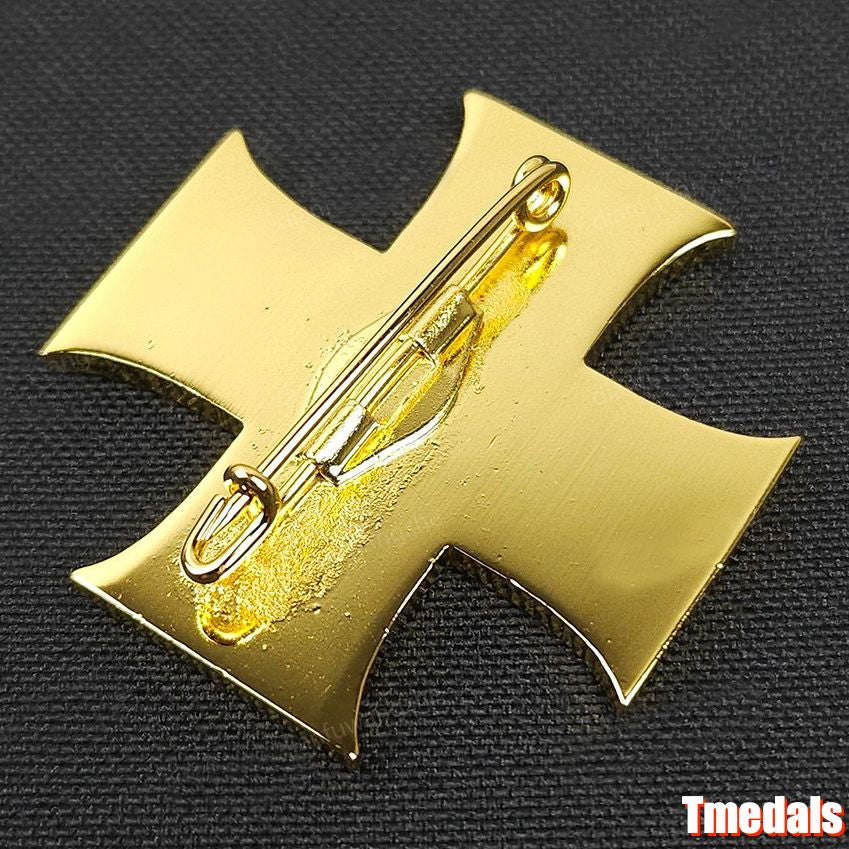 Gold Prussian Cross 1914 "Für Treue Dienste" Badge – WWI Loyal Service detail view 4