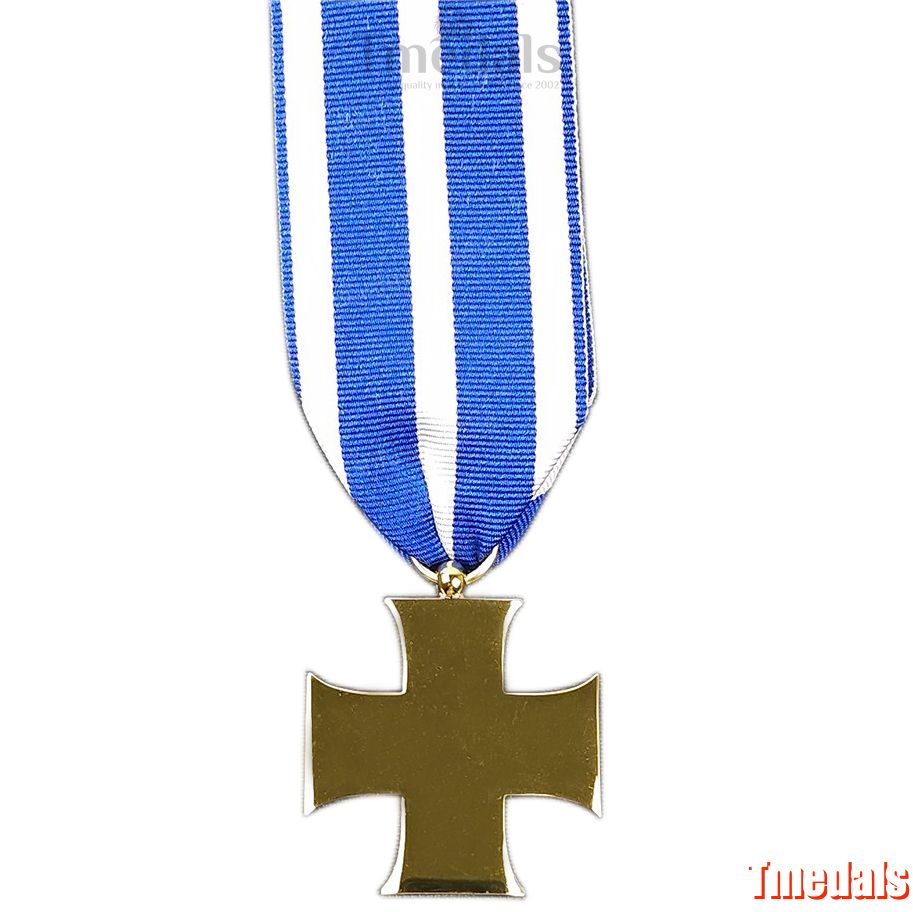 Gold Prussian Cross 1914 "Für Treue Dienste" Badge – WWI Loyal Service detail view 2