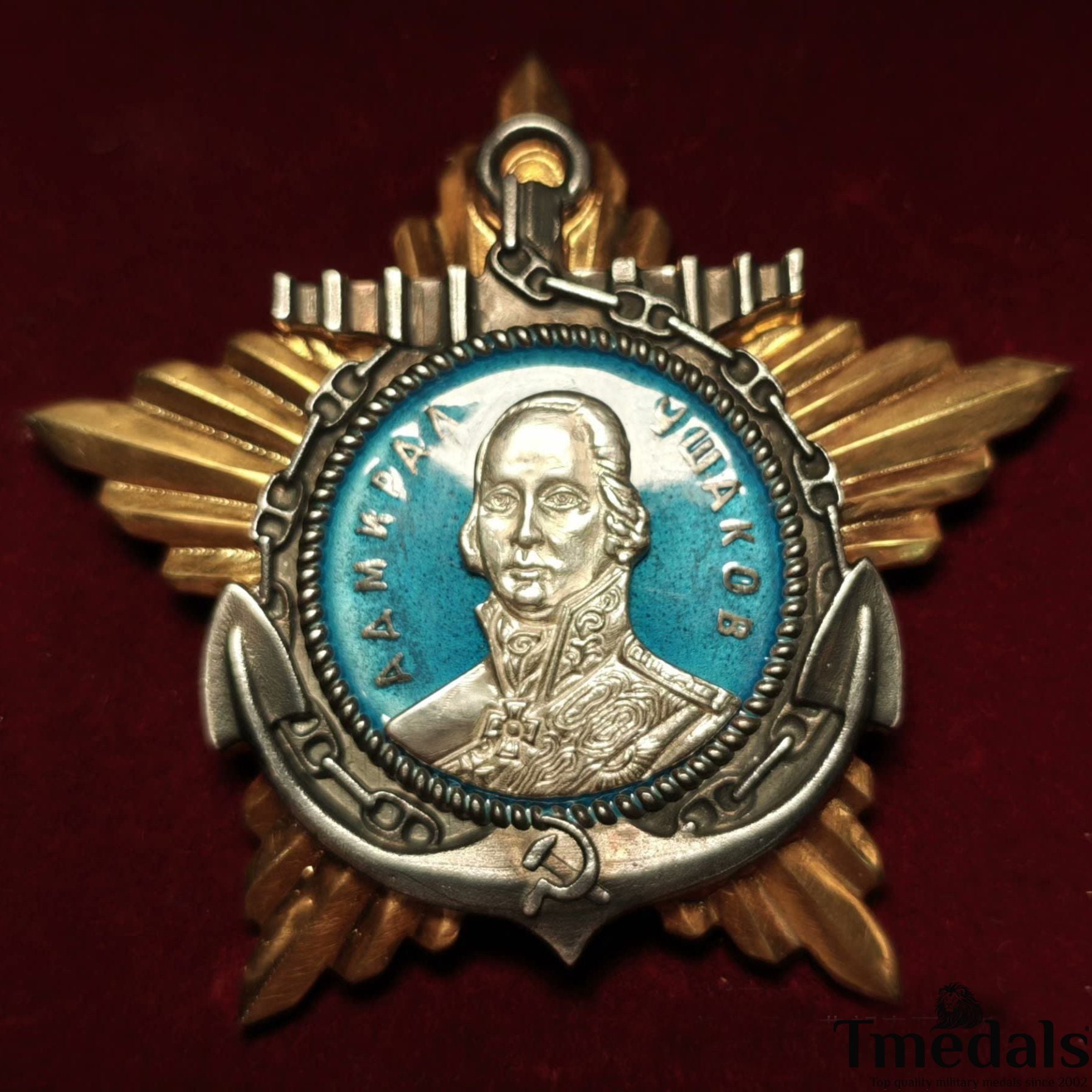 Order of Alexander Nevsky Medal – USSR WWII in 925 Silver + Real Enamel detail view 3
