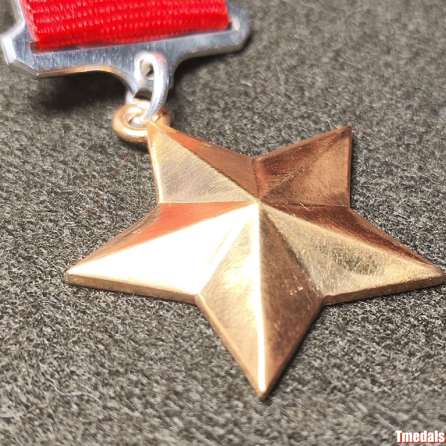 Hero of the Soviet Union Medal – Gilt 925 Silver Gold Star – USSR Award detail view 4