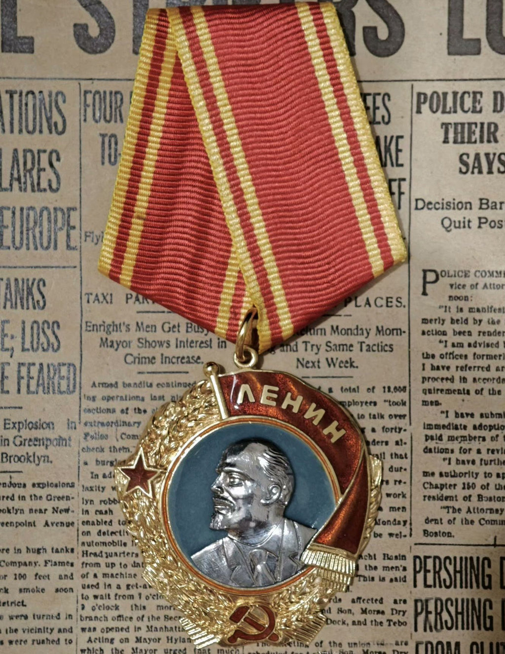 Russia Soviet Union Order of Lenin Medal USSR CCCP 925 Sterling Silver replica