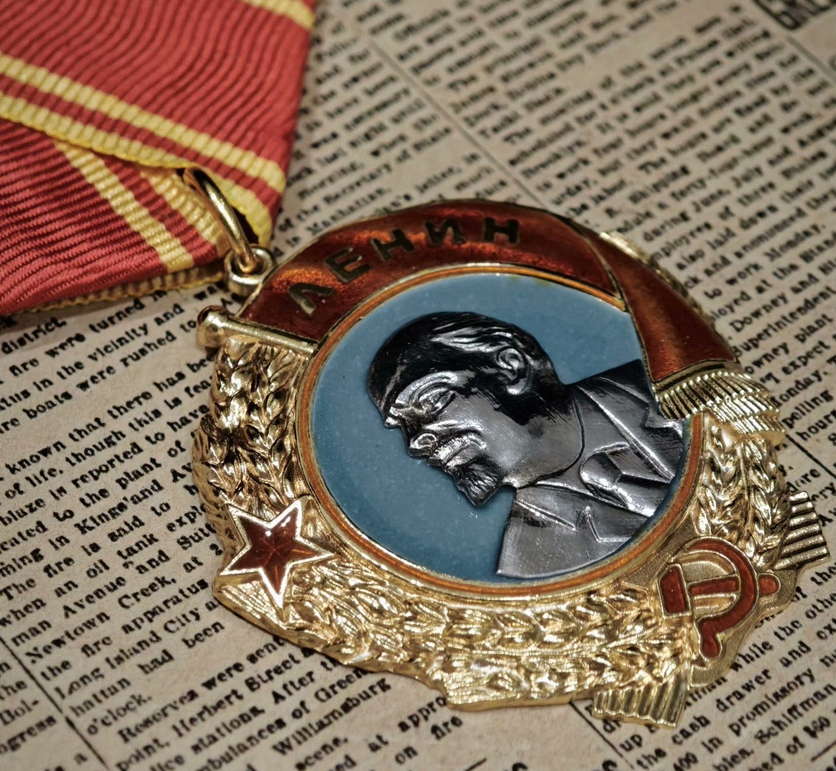 Russia Soviet Union Order of Lenin Medal USSR CCCP 925 Sterling Silver detail view 4