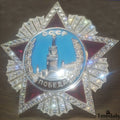 USSR Order of Victory Medal 925 Silver Real Enamel Ruby Moissanite replica