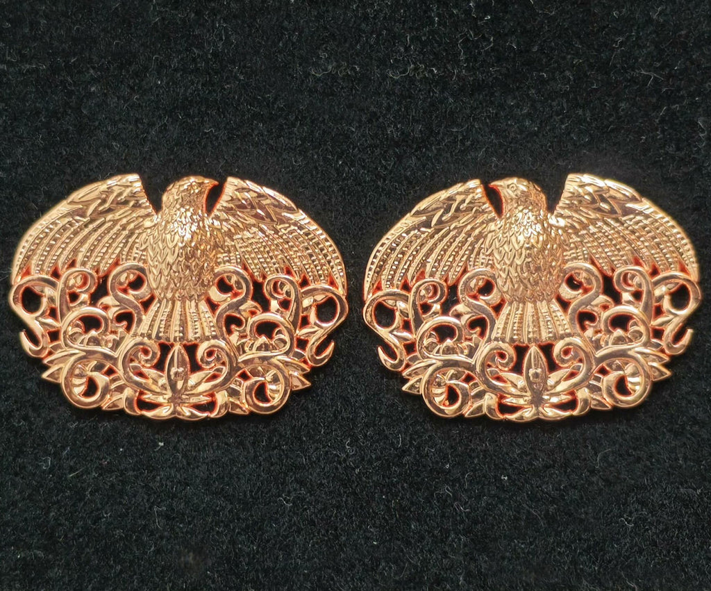 Chinese Qing Imperial Guard Eagle Collar Insignia Pair (2) replica