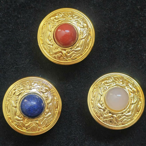 China Qing New Army Officer Cap Badges Set of 3 – Double-Dragon Replicas reproduction