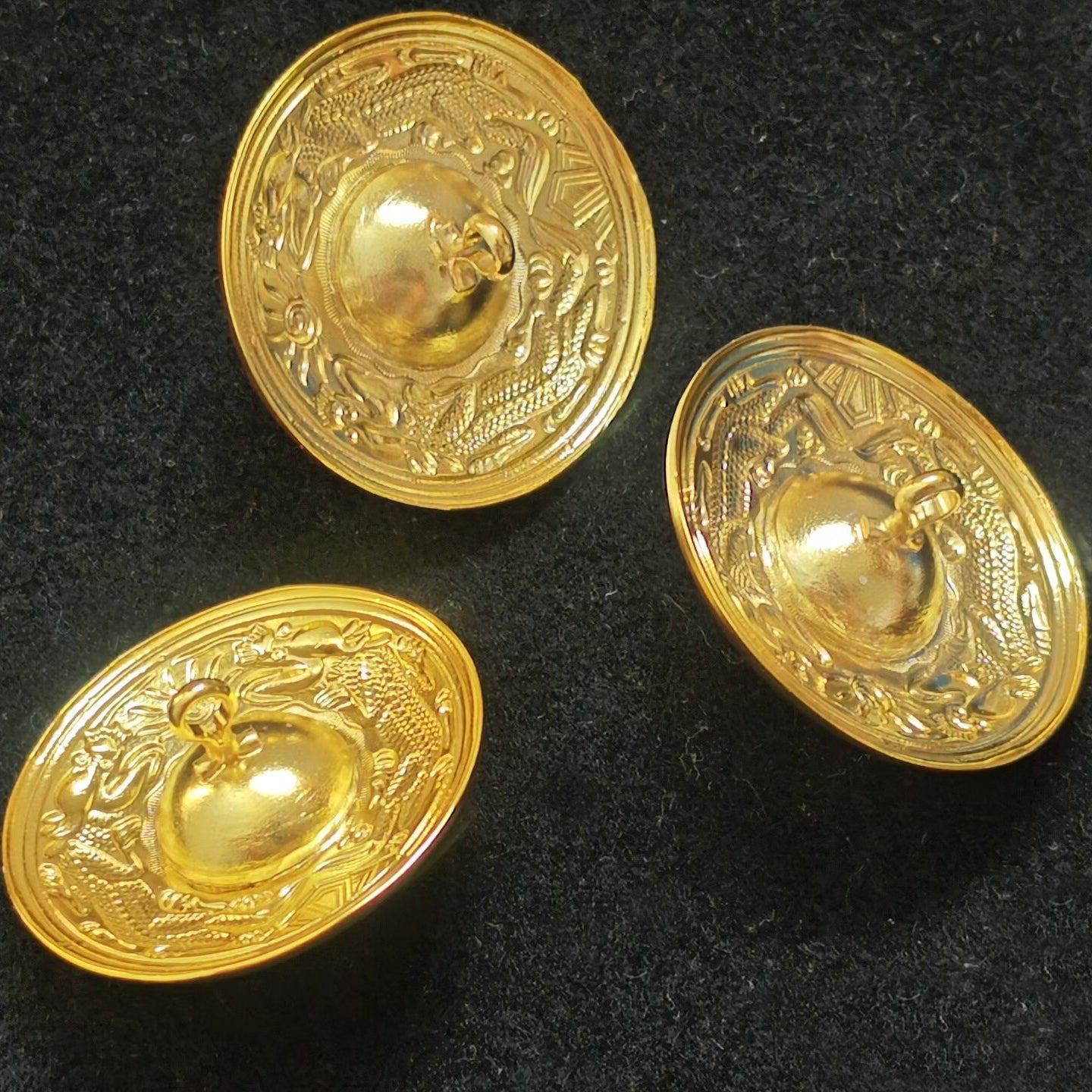 China Qing New Army Officer Cap Badges Set of 3 – Double-Dragon Replicas detail view 2