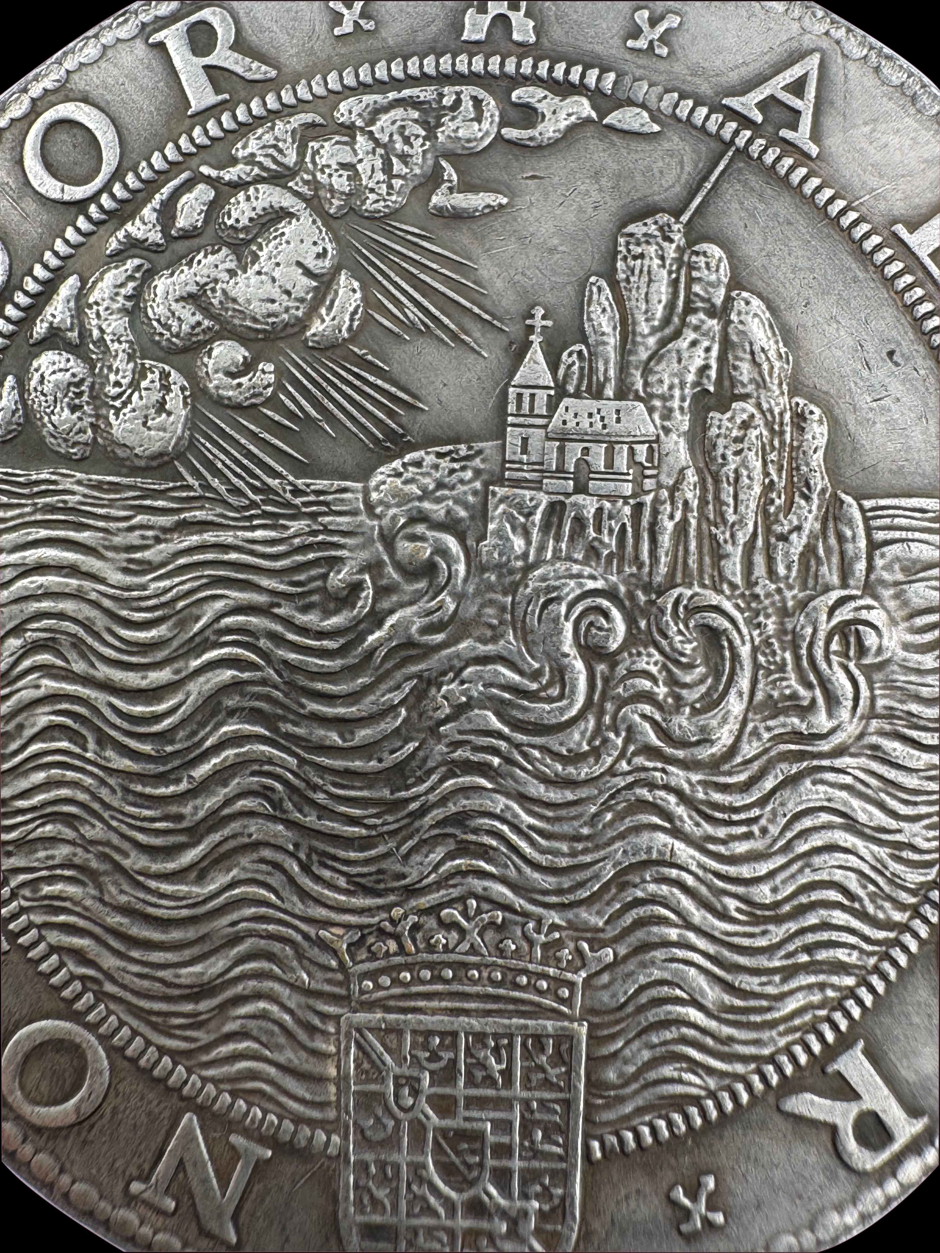 Elizabeth I Defeat of the Spanish Armada Medal 1588 UK Medal Coin detail view 5
