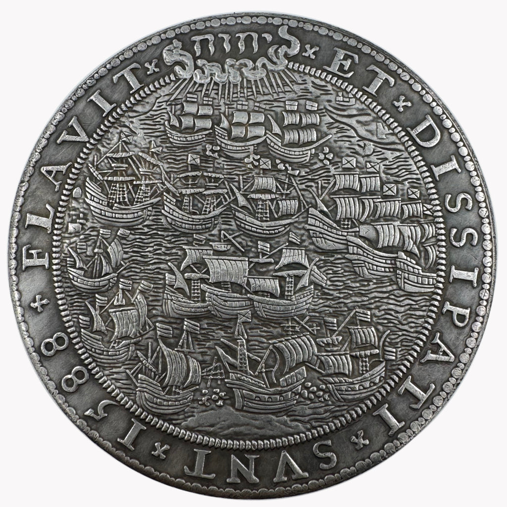 Elizabeth I Defeat of the Spanish Armada Medal 1588 UK Medal Coin detail view 10