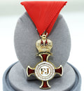 Austro-Hungarian Golden Cross of Merit with Crown 1849 FJ Red Ribbon reproduction