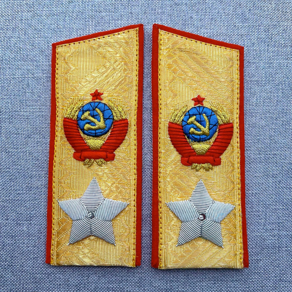 USSR Marshal of the Soviet Union Parade Shoulder Boards Gold with Star reproduction