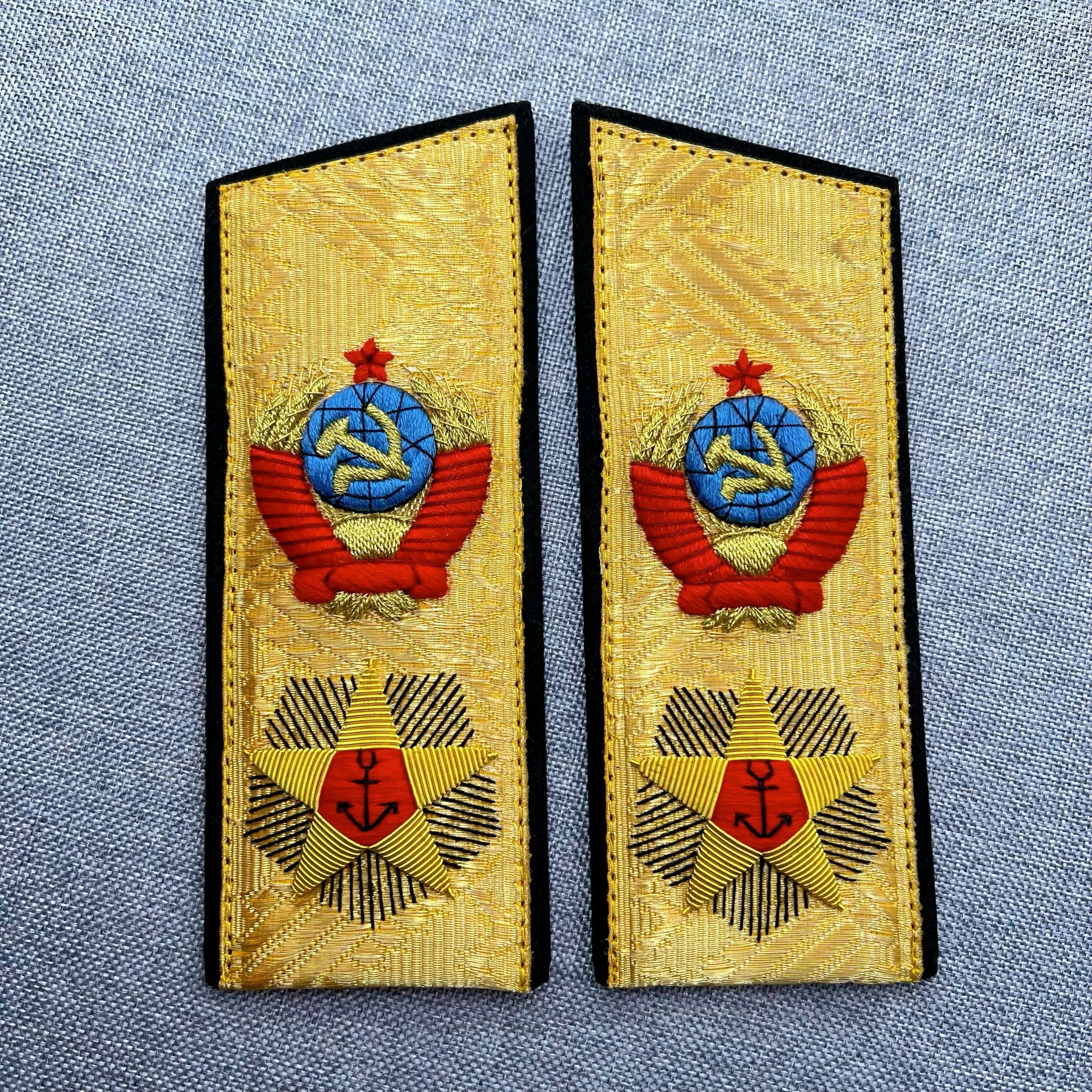 Soviet Navy USSR Naval Marshal / Admiral of the Fleet Shoulder Boards reproduction