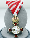 Golden Cross of Merit with Crown 1849 Austria-Hungary FJ Order Medal reproduction