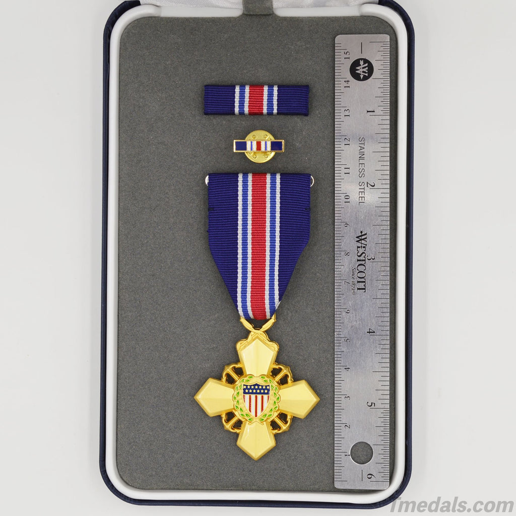 U.S. Coast Guard Cross – Full-Size with Ribbon Bar, Lapel Pin & Case detail view 2
