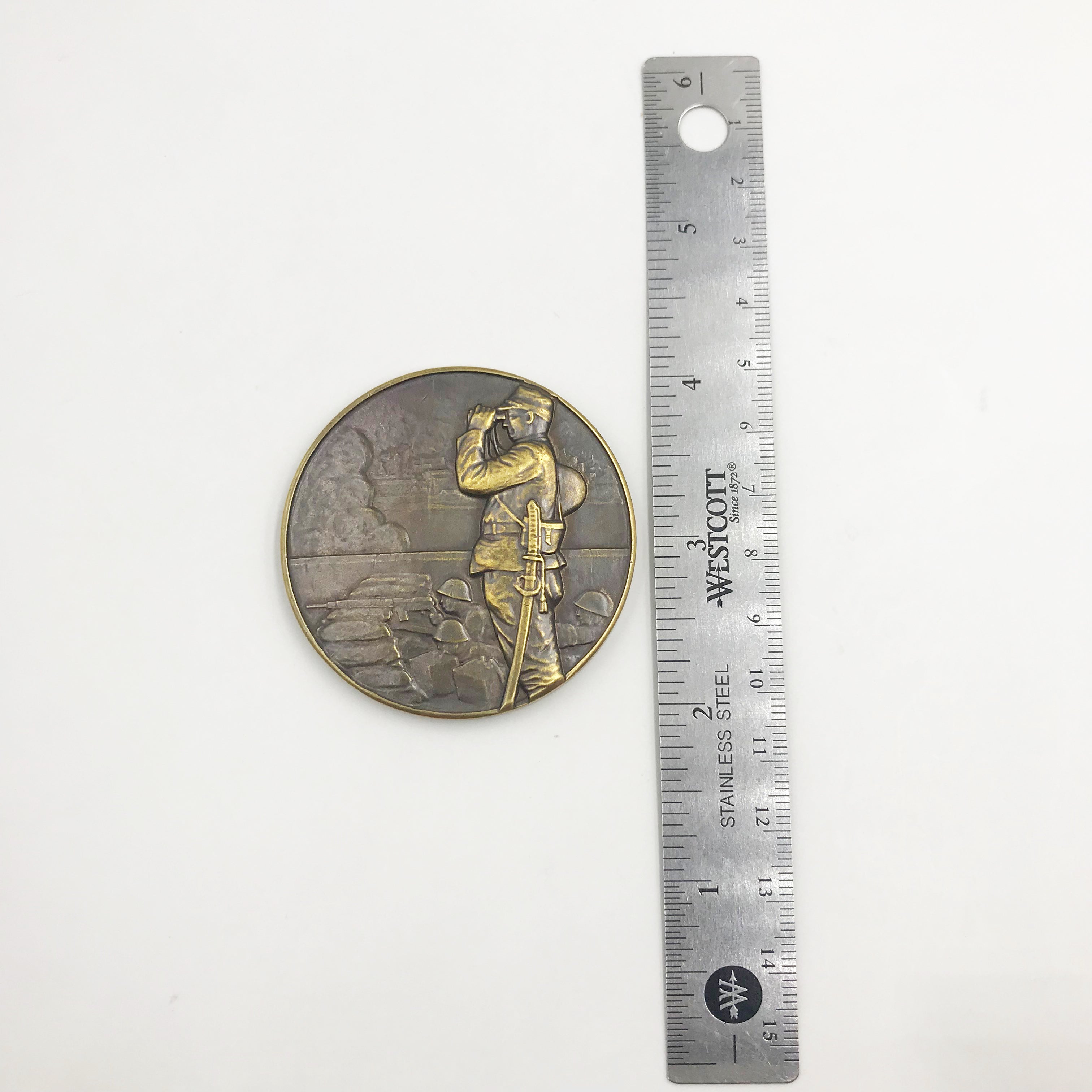 WWII Japanese Japan Bronze China Incident Commemorative Medal #1 detail view 5