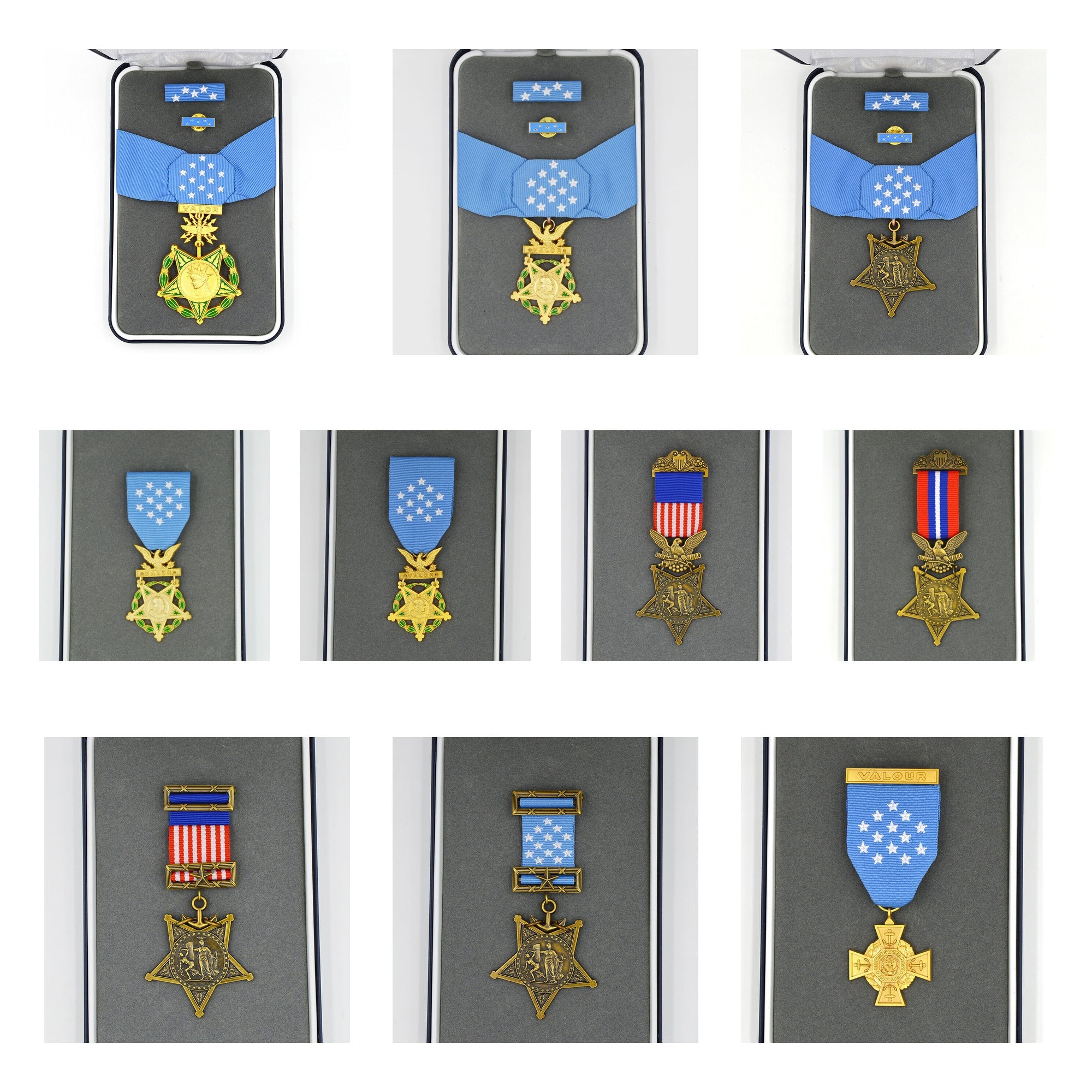 Complete U.S. Medal of Honor Historical Collection – 10 Full-Size Medals replica