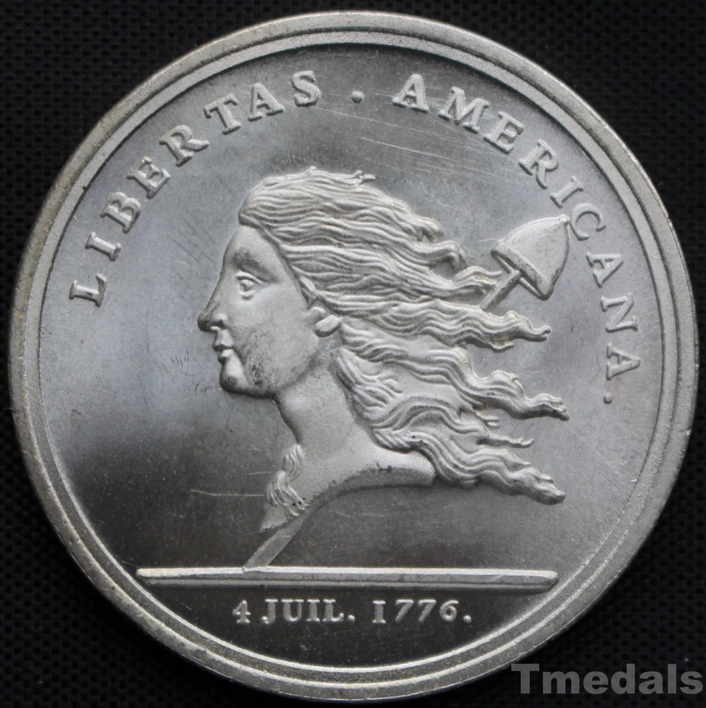 Libertas Americana Medal 1776 – 1781 Nickel Silver – Revolutionary Era U.S. reproduction