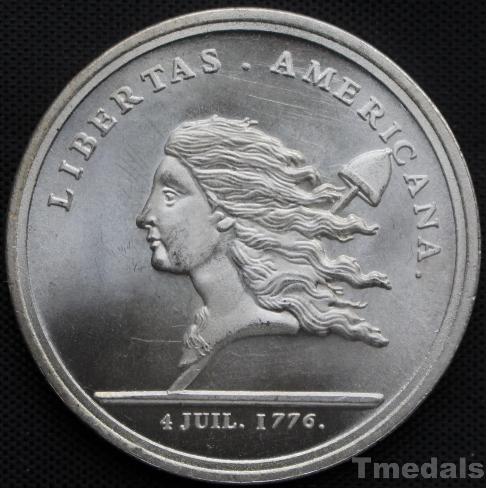 Libertas Americana Medal 1776 – 1781 Nickel Silver – Revolutionary Era U.S. reproduction