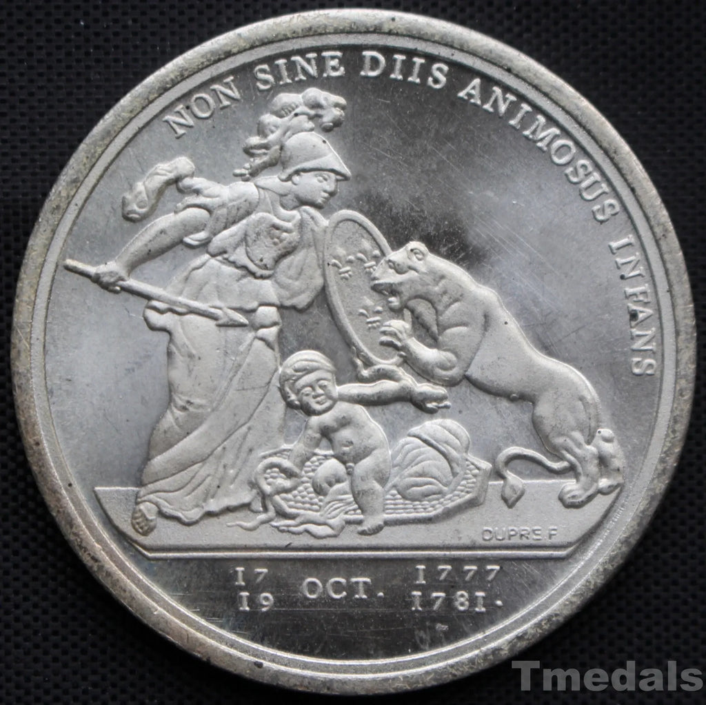 Libertas Americana Medal 1776 – 1781 Nickel Silver – Revolutionary Era U.S. detail view 2