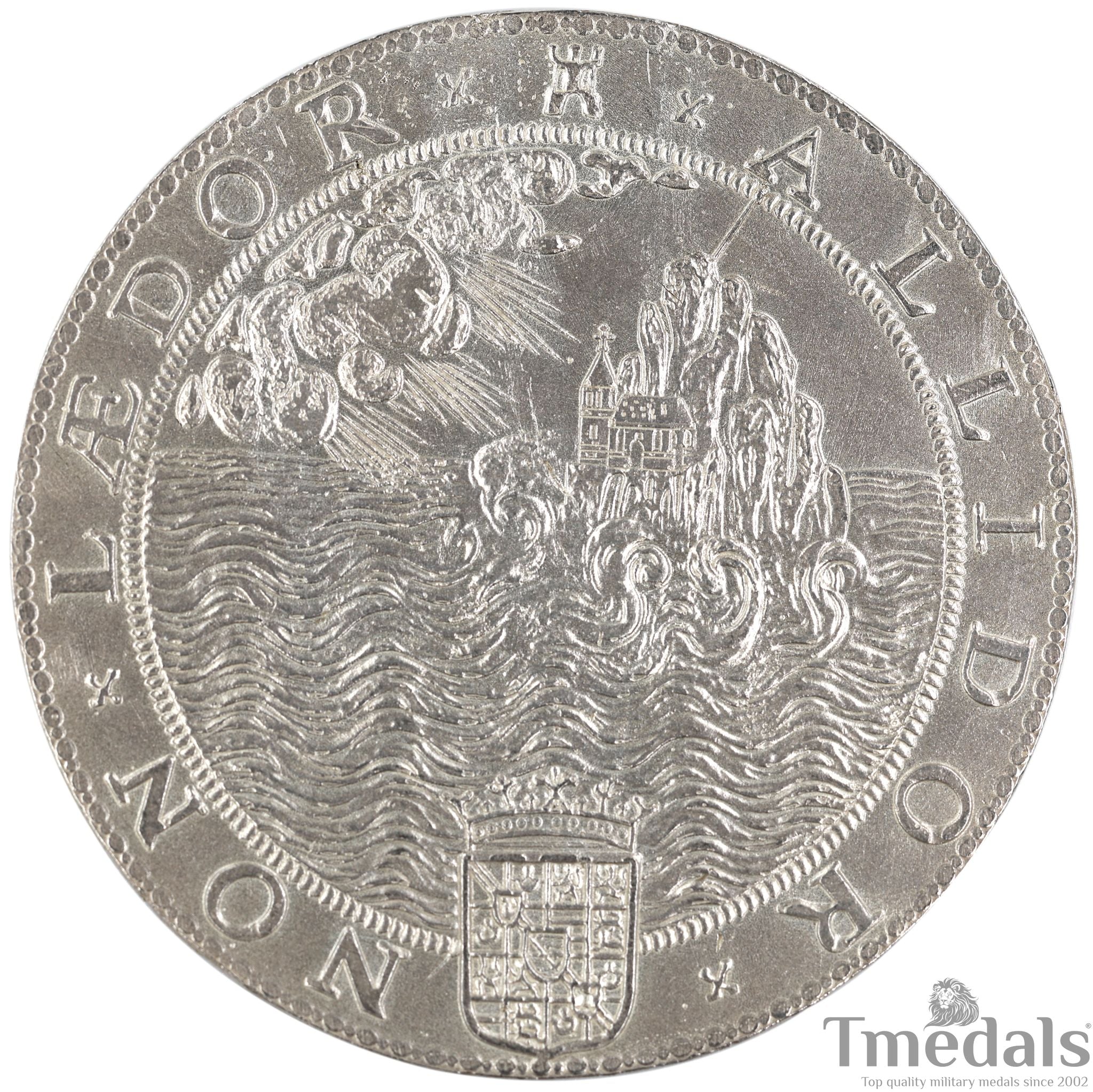 UK Elizabeth I Defeat of the Spanish Armada Medal 1588-Pure 925 Sterling Silver detail view 22