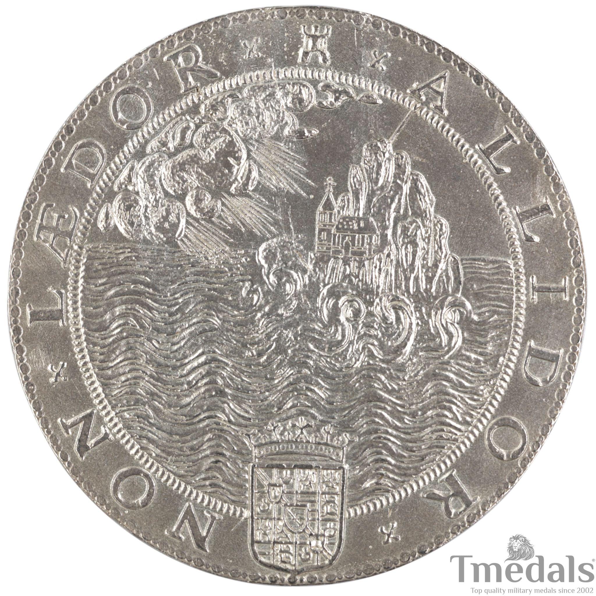 UK Elizabeth I Defeat of the Spanish Armada Medal 1588-Pure 925 Sterling Silver reproduction